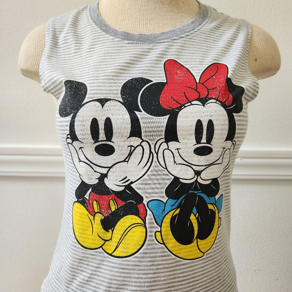 Disney Gray and Red Tank Tops with Mickey Mouse Designs 💥 - Picture 3 of 9
